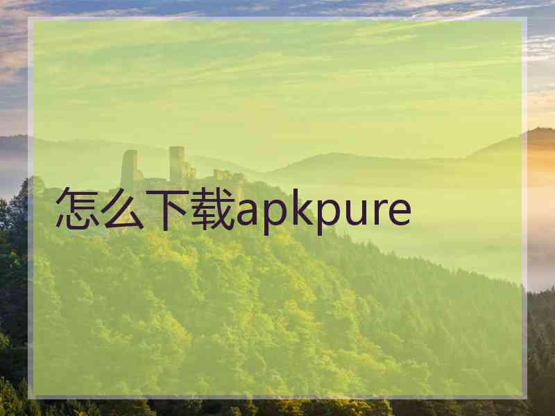 怎么下载apkpure