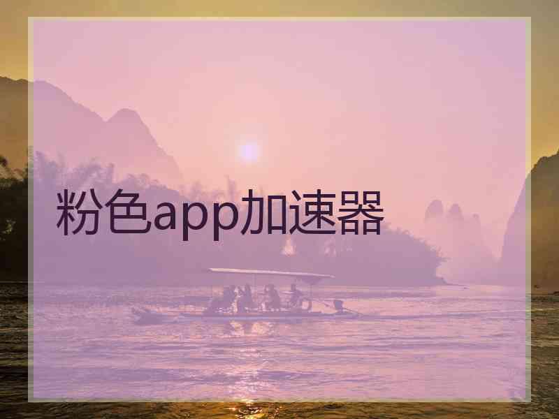 粉色app加速器